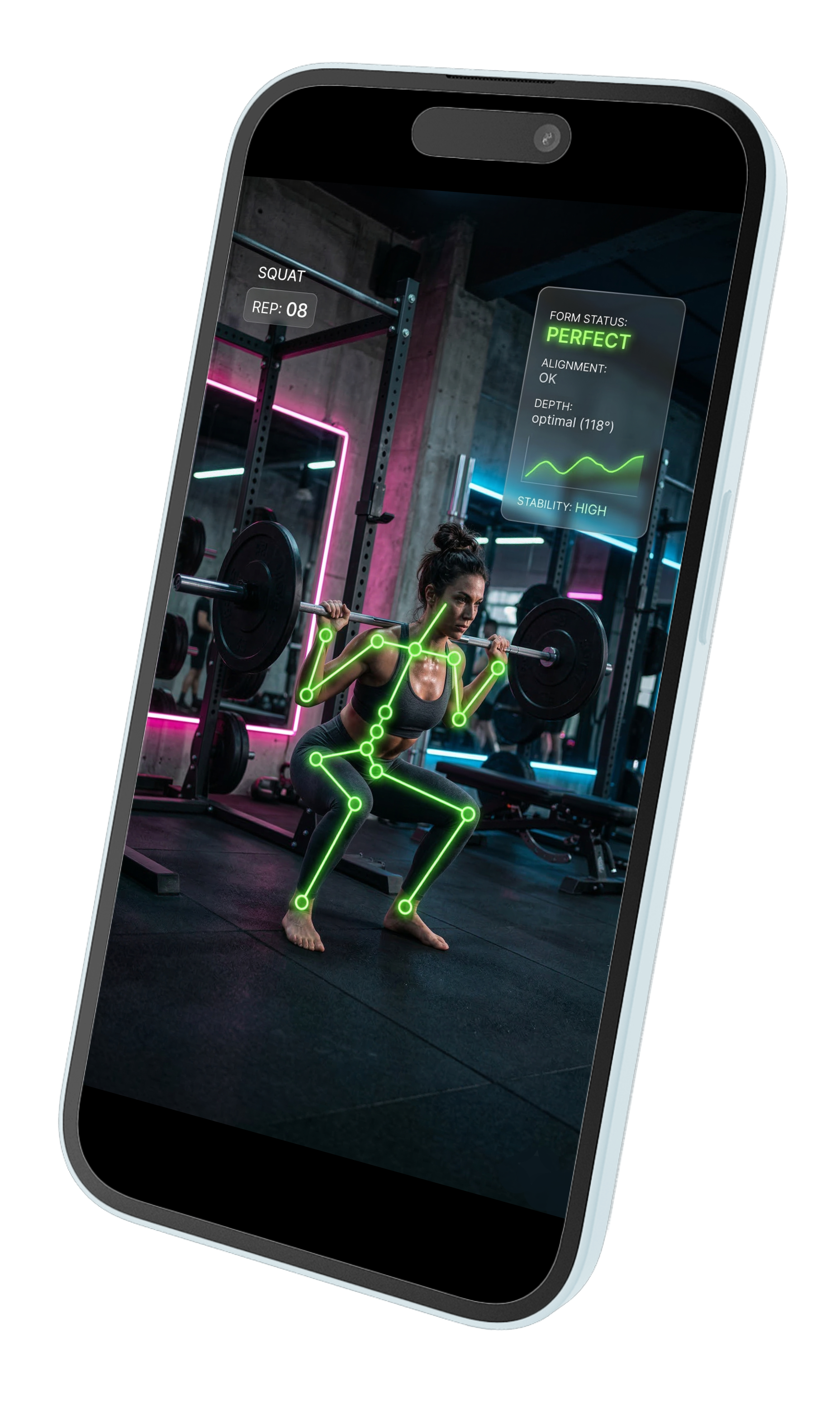 GymZee App – Echtzeit-Formanalyse mit AI Skelett-Tracking